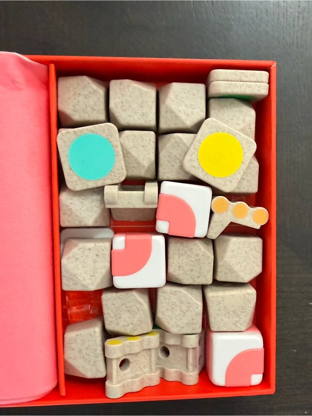Kids Puzzle Activity Board — Red, Teal & Yellow Patterned Learning Toy